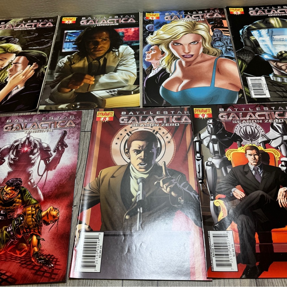 Lot Of 7 Various Battlestar Galactica Dynamite Comic Books Origins Season Zero